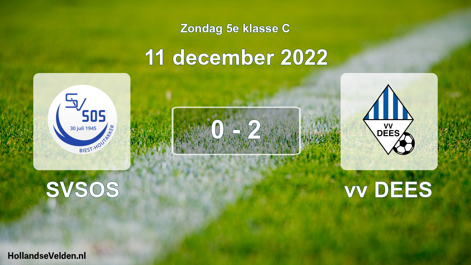 Total number of matches played: SVSOS - vv DEES 0 - 2 (11 December 2022)
