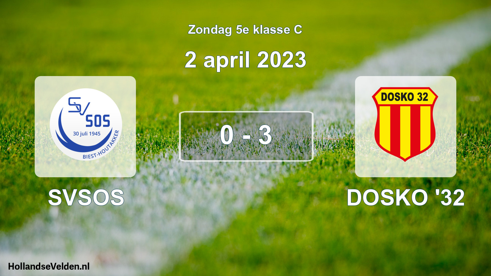 Total number of matches played: SVSOS - DOSKO '32 0 - 3 (2 April 2023)