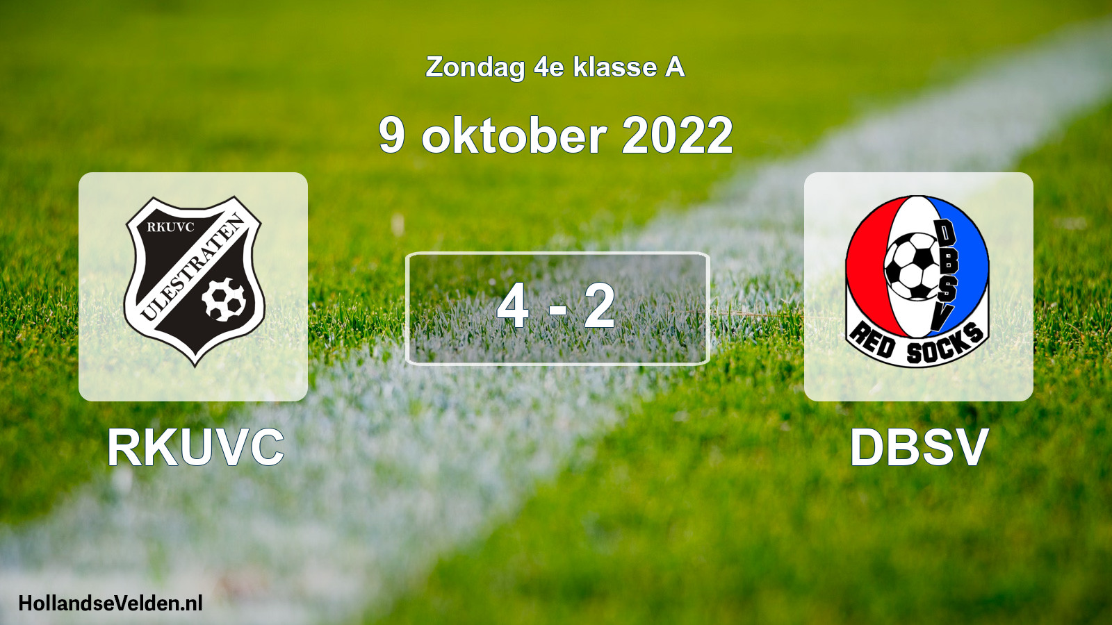 Total number of matches played: RKUVC - DBSV 4 - 2 (9 October 2022)