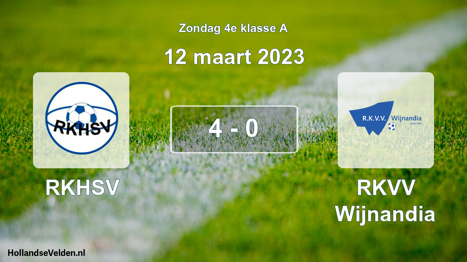 Total number of matches played: RKHSV - RKVV Wijnandia 4 - 0 (12 March 2023)