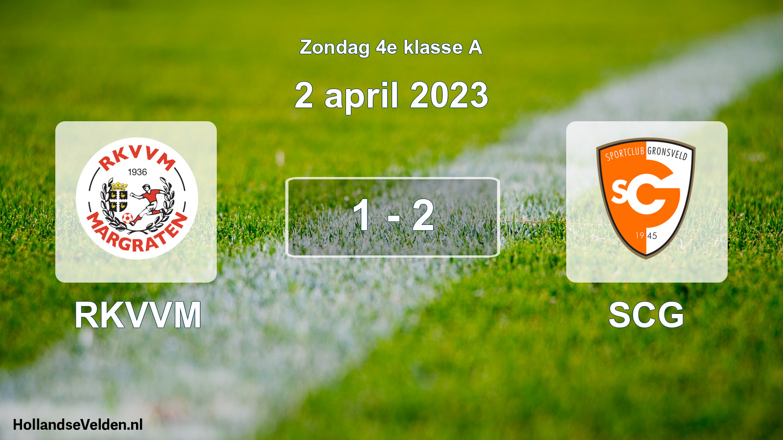 Total number of matches played: RKVVM - SCG 1 - 2 (2 April 2023)