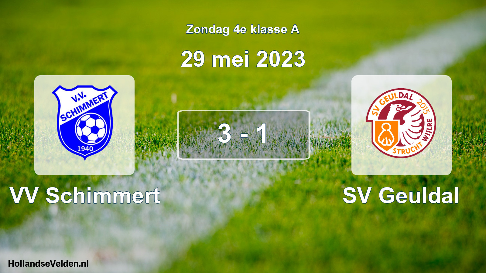 Total number of matches played: VV Schimmert - SV Geuldal 3 - 1 (29 May 2023)
