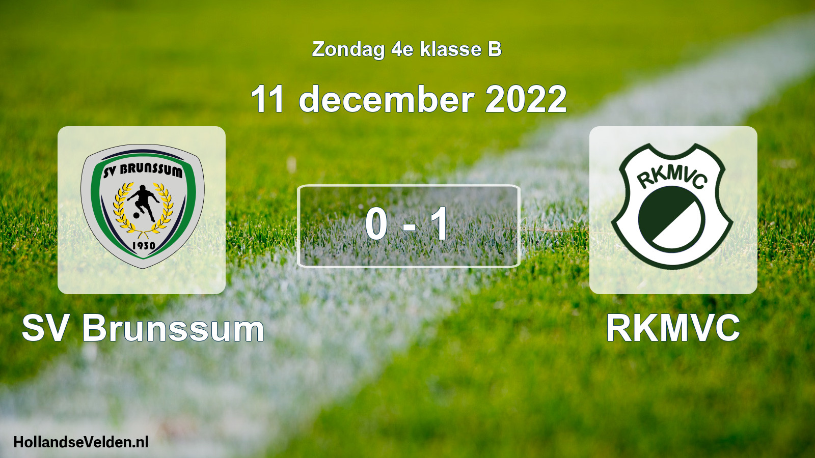 Total number of matches played: SV Brunssum - RKMVC 0 - 1 (11 December 2022)