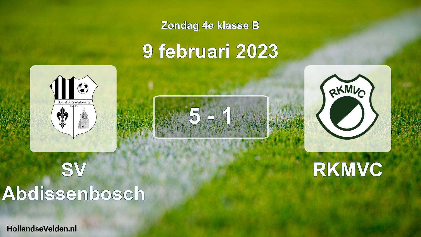 Total number of matches played: SV Abdissenbosch - RKMVC 5 - 1 (9 February 2023)