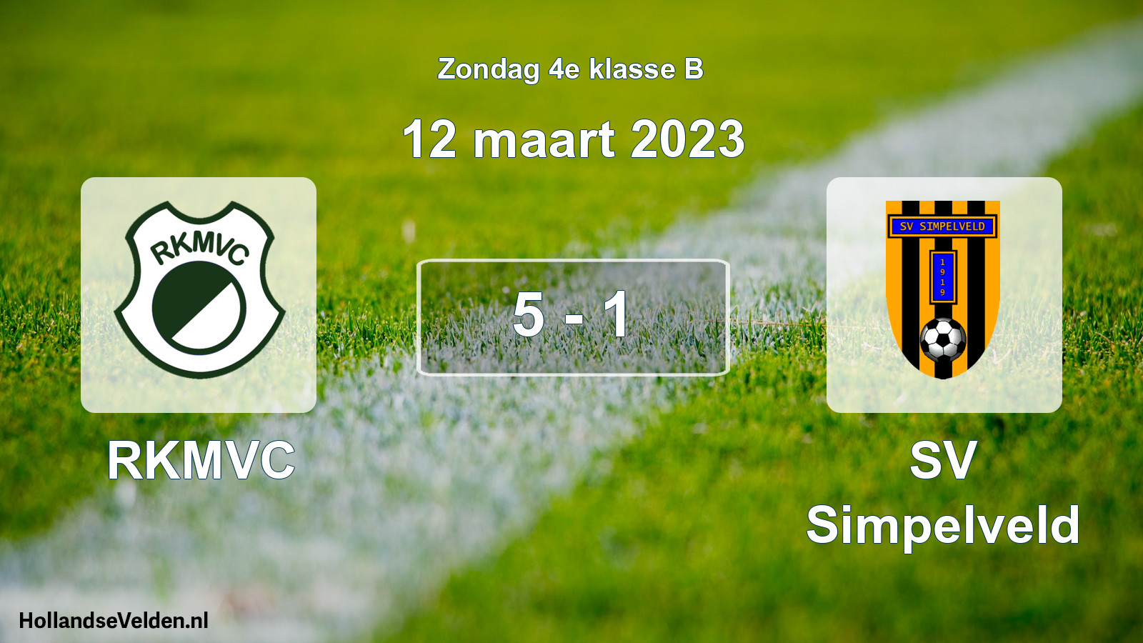 Total number of matches played: RKMVC - SV Simpelveld 5 - 1 (12 March 2023)