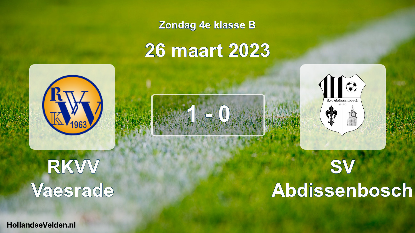 Total number of matches played: RKVV Vaesrade - SV Abdissenbosch 1 - 0 (26 March 2023)