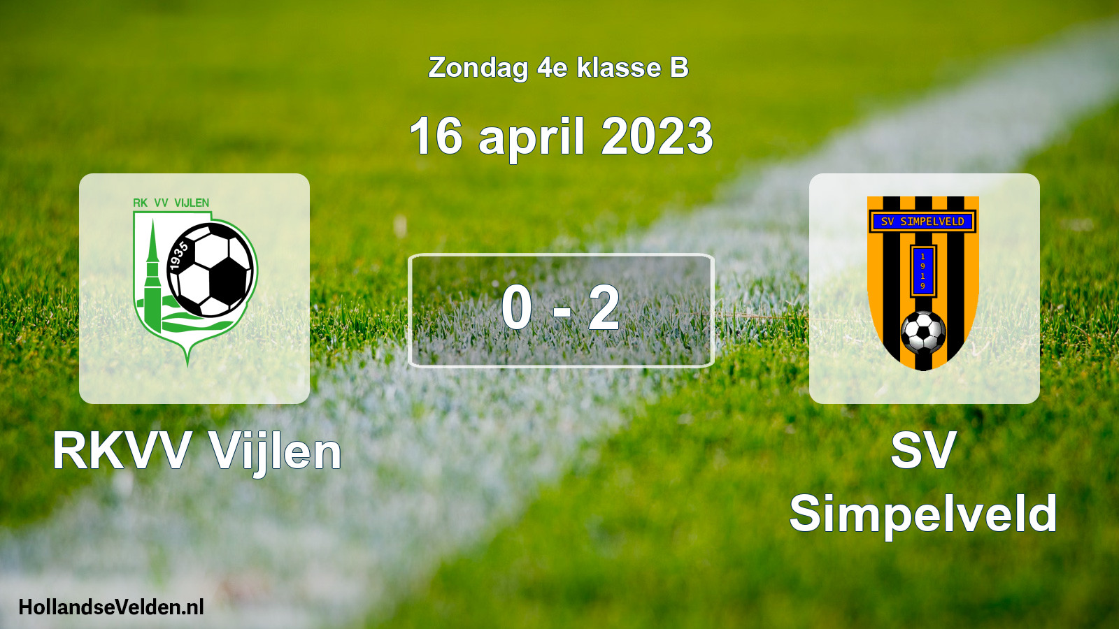 Total number of matches played: RKVV Vijlen - SV Simpelveld 0 - 2 (16 April 2023)