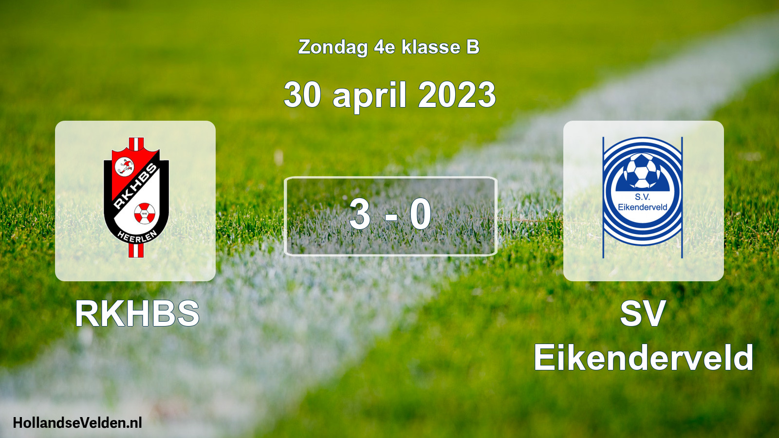 Total number of matches played: RKHBS - SV Eikenderveld 3 - 0 (30 April 2023)
