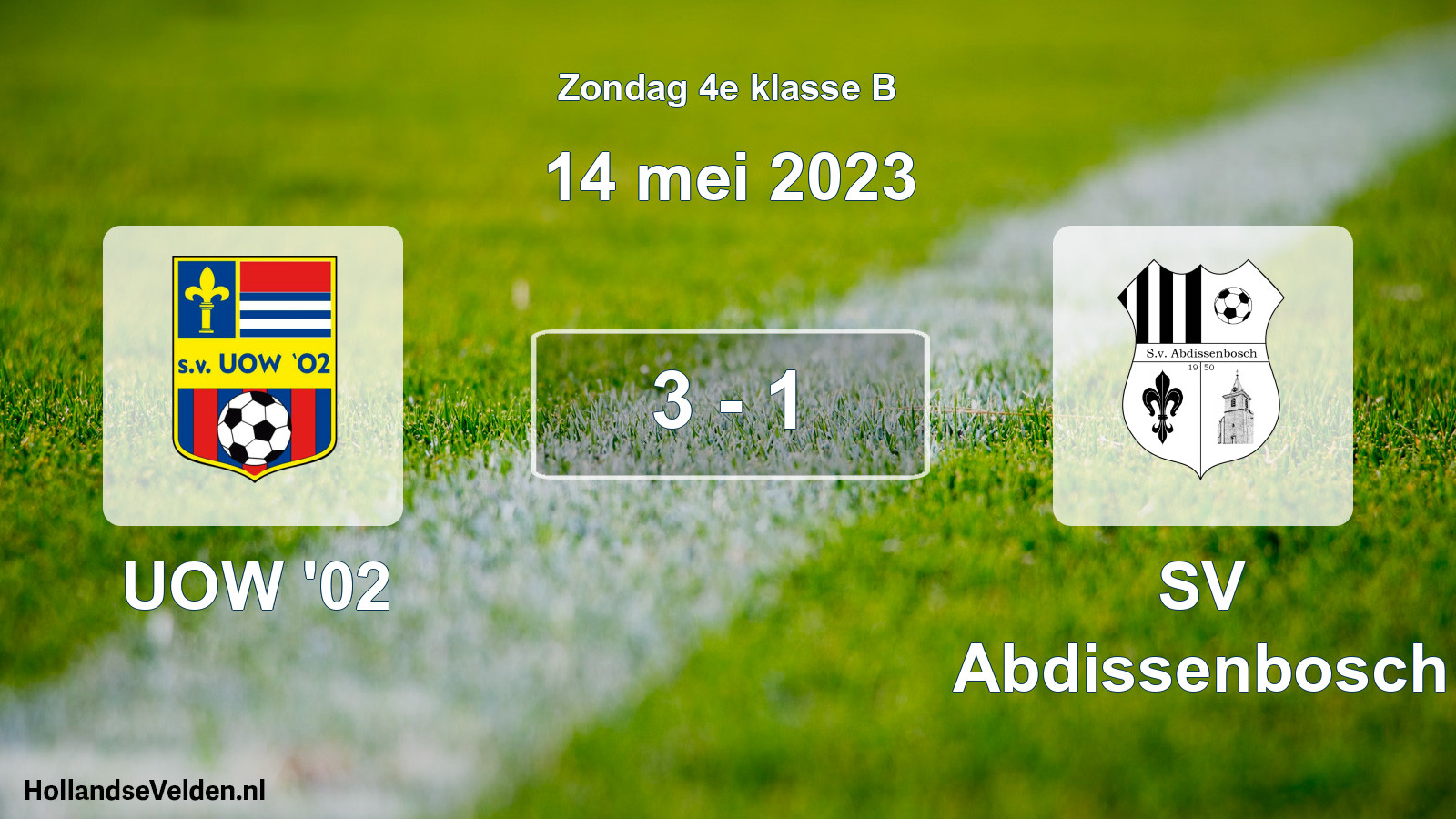 Total number of matches played: UOW '02 - SV Abdissenbosch 3 - 1 (14 May 2023)