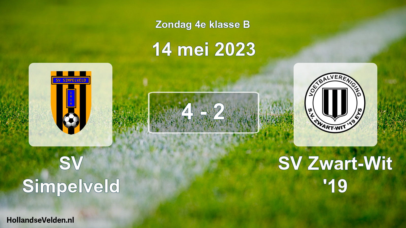 Total number of matches played: SV Simpelveld - SV Zwart-Wit '19 4 - 2 (14 May 2023)