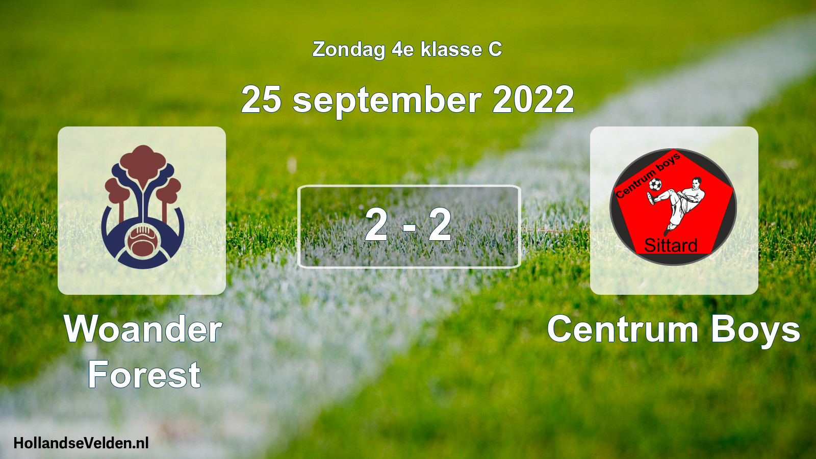 Total number of matches played: Woander Forest - Centrum Boys 2 - 2 (25 September 2022)