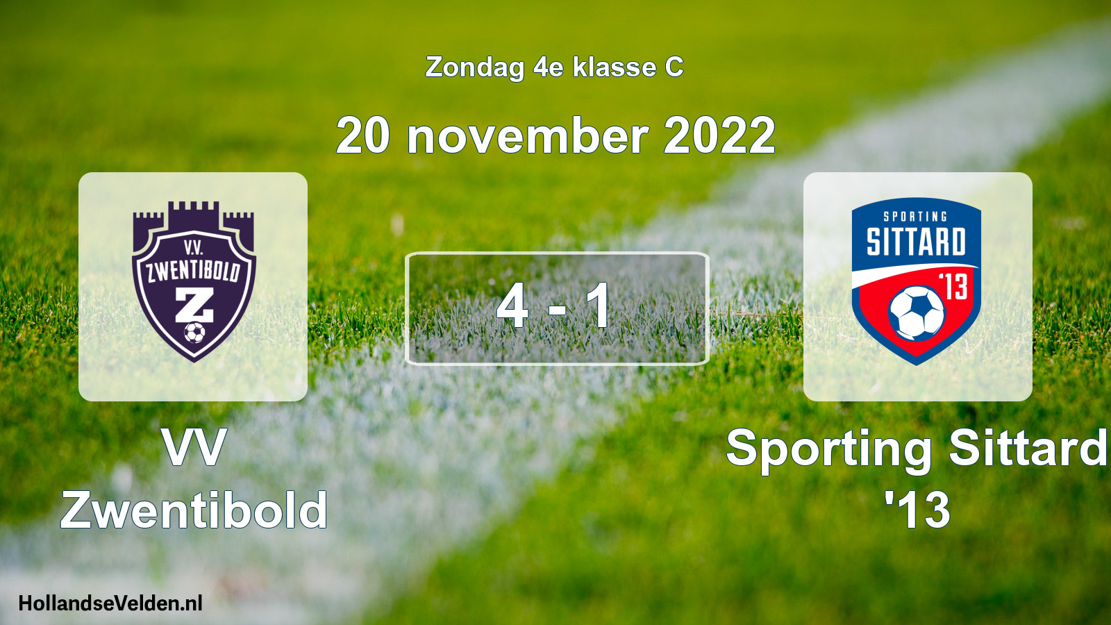Total number of matches played: VV Zwentibold - Sporting Sittard '13 4 - 1 (20 November 2022)