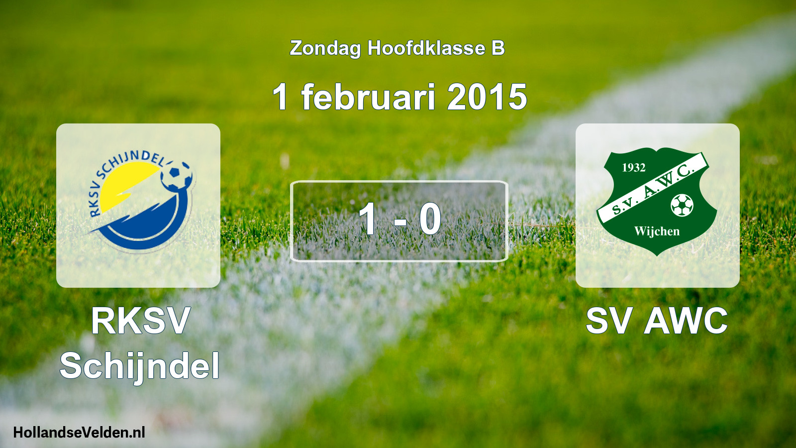 Total number of matches played: RKSV Schijndel - SV AWC 1 - 0 (1 February 2015)