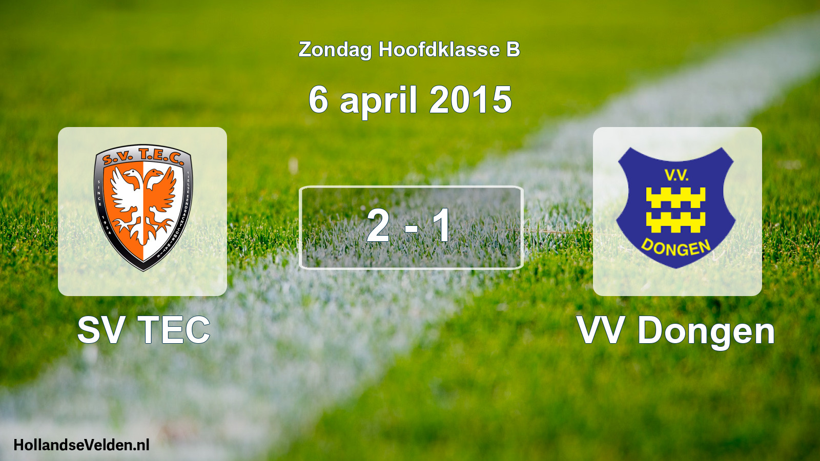 Total number of matches played: SV TEC - VV Dongen 2 - 1 (6 April 2015)