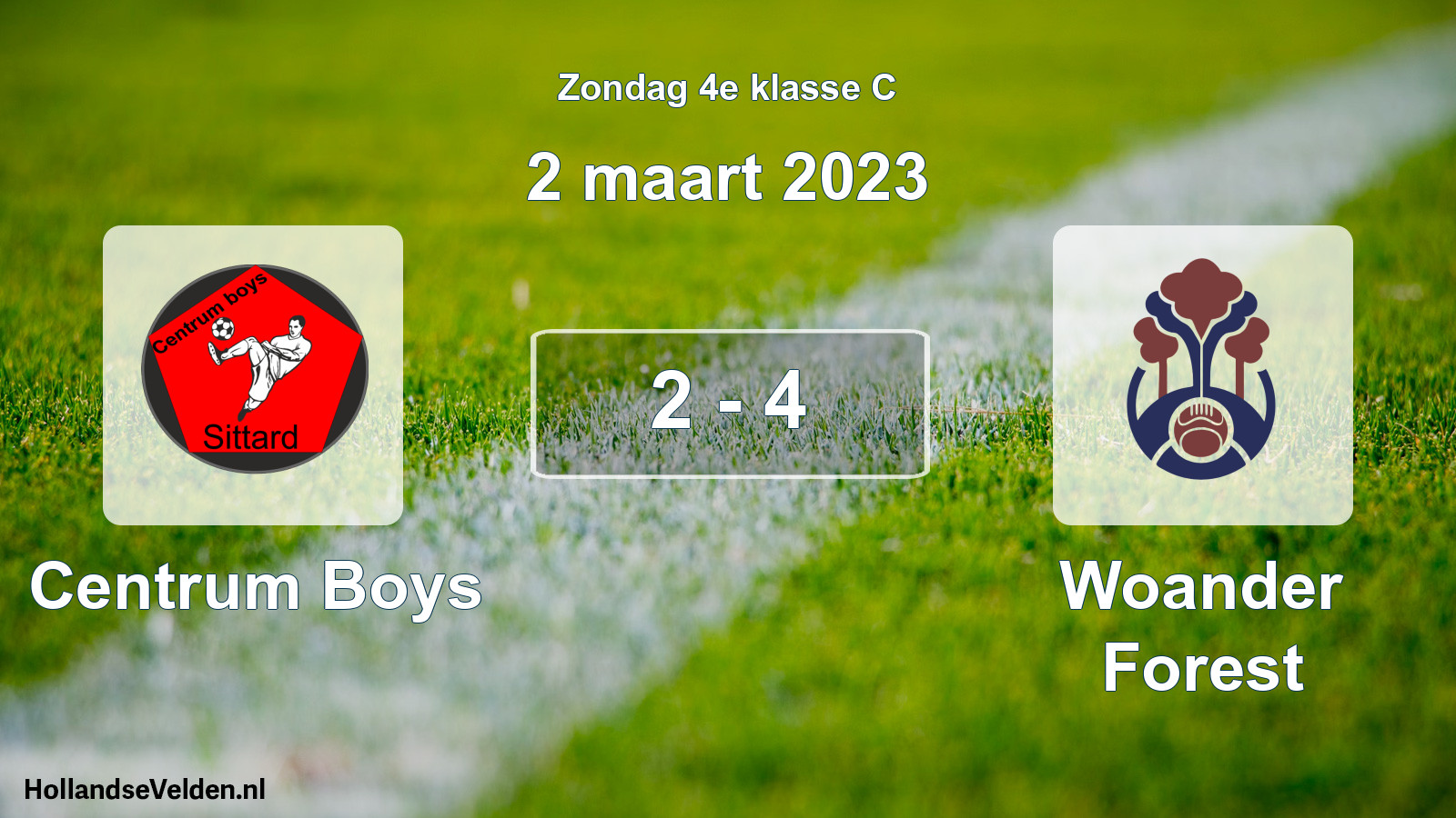 Total number of matches played: Centrum Boys - Woander Forest 2 - 4 (2 March 2023)
