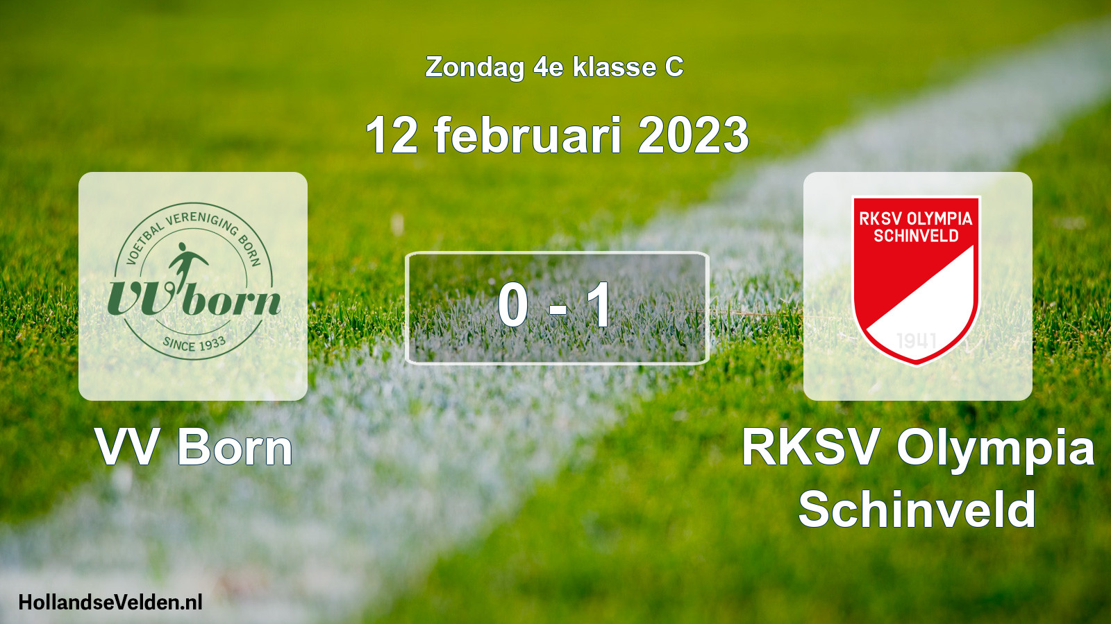 Total number of matches played: VV Born - RKSV Olympia Schinveld 0 - 1 (12 February 2023)