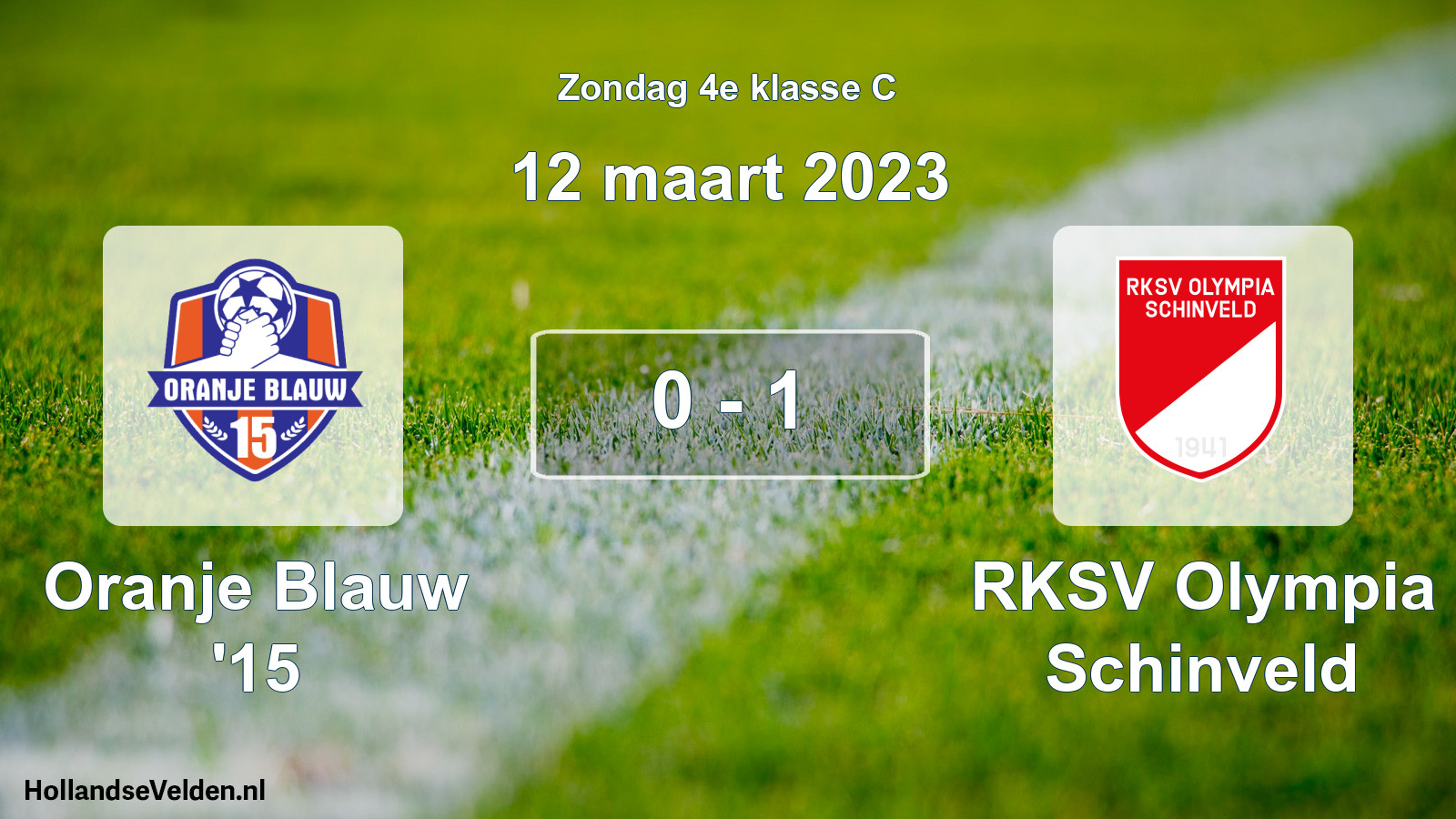 Total number of matches played: Oranje Blauw '15 - RKSV Olympia Schinveld 0 - 1 (12 March 2023)