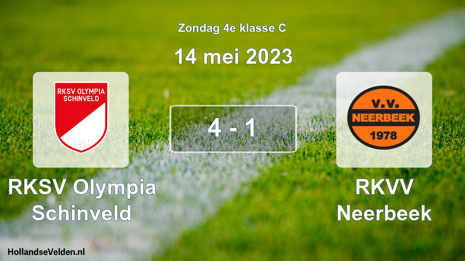 Total number of matches played: RKSV Olympia Schinveld - RKVV Neerbeek 4 - 1 (14 May 2023)