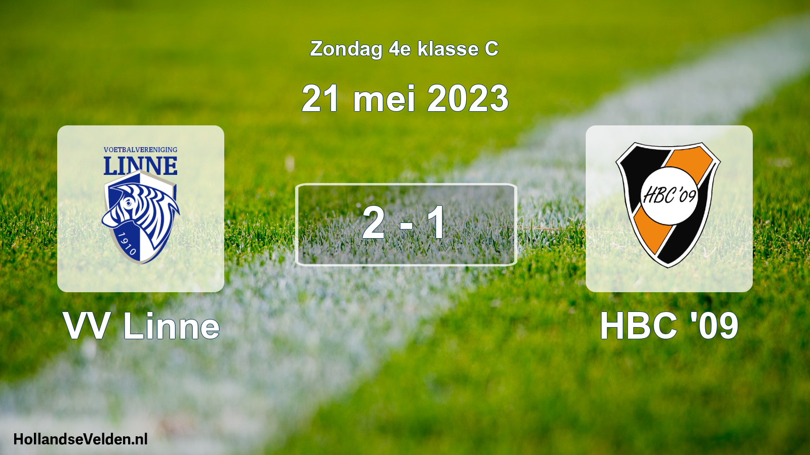 Total number of matches played: VV Linne - HBC '09 2 - 1 (21 May 2023)