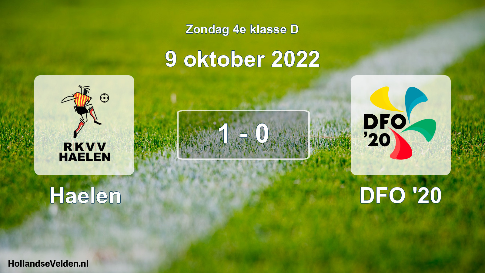 Total number of matches played: Haelen - DFO '20 1 - 0 (9 October 2022)