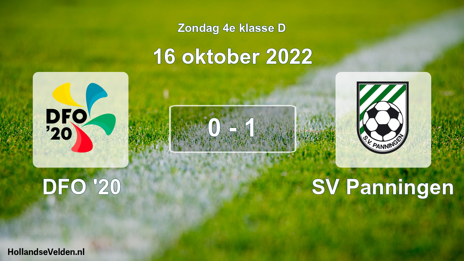 Total number of matches played: DFO '20 - SV Panningen 0 - 1 (16 October 2022)