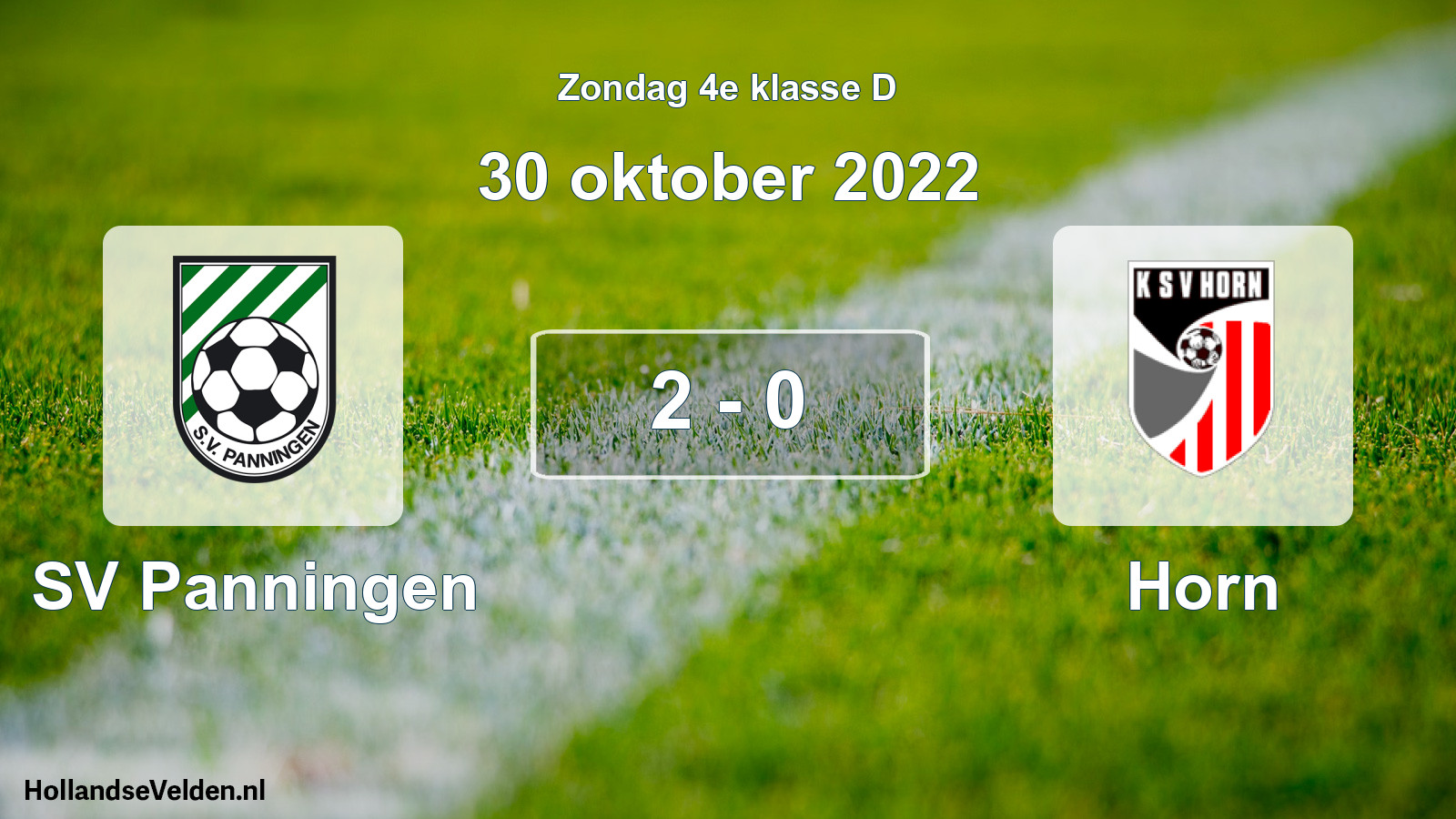 Total number of matches played: SV Panningen - Horn 2 - 0 (30 October 2022)