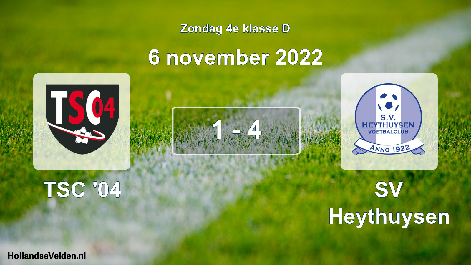 Total number of matches played: TSC '04 - Heythuysen 1 - 4 (6 November 2022)