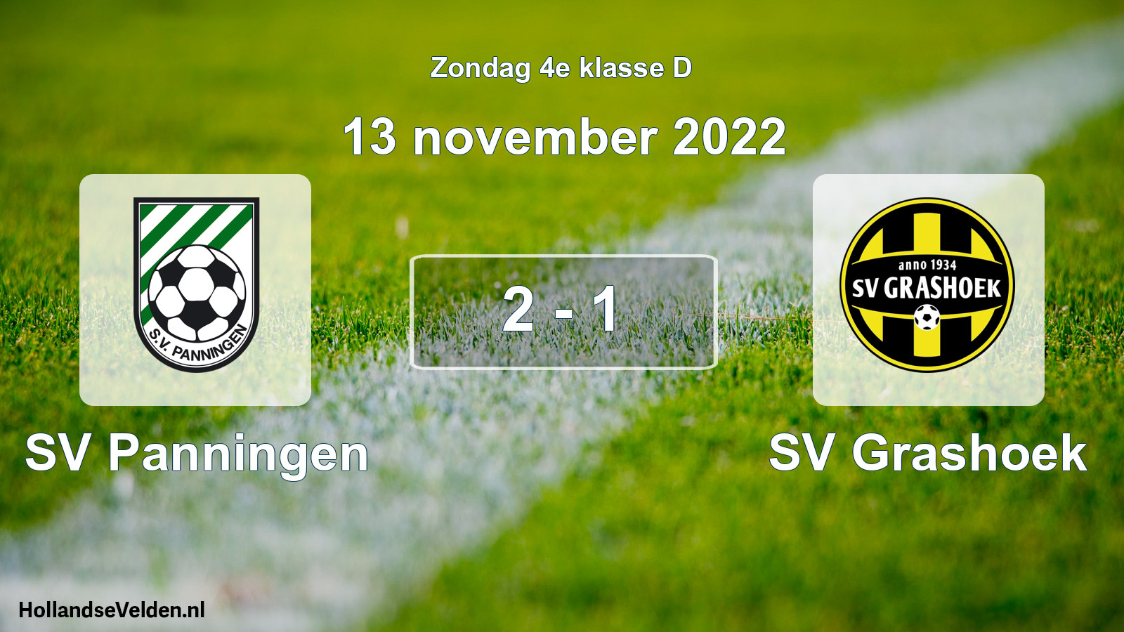 Total number of matches played: SV Panningen - SV Grashoek 2 - 1 (13 November 2022)