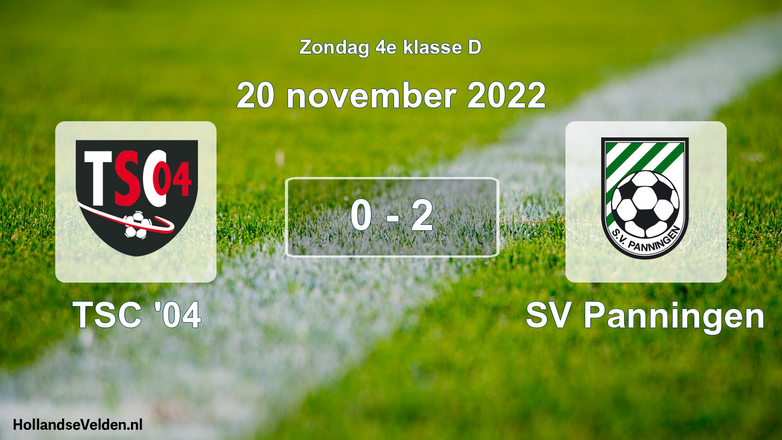 Total number of matches played: TSC '04 - SV Panningen 0 - 2 (20 November 2022)