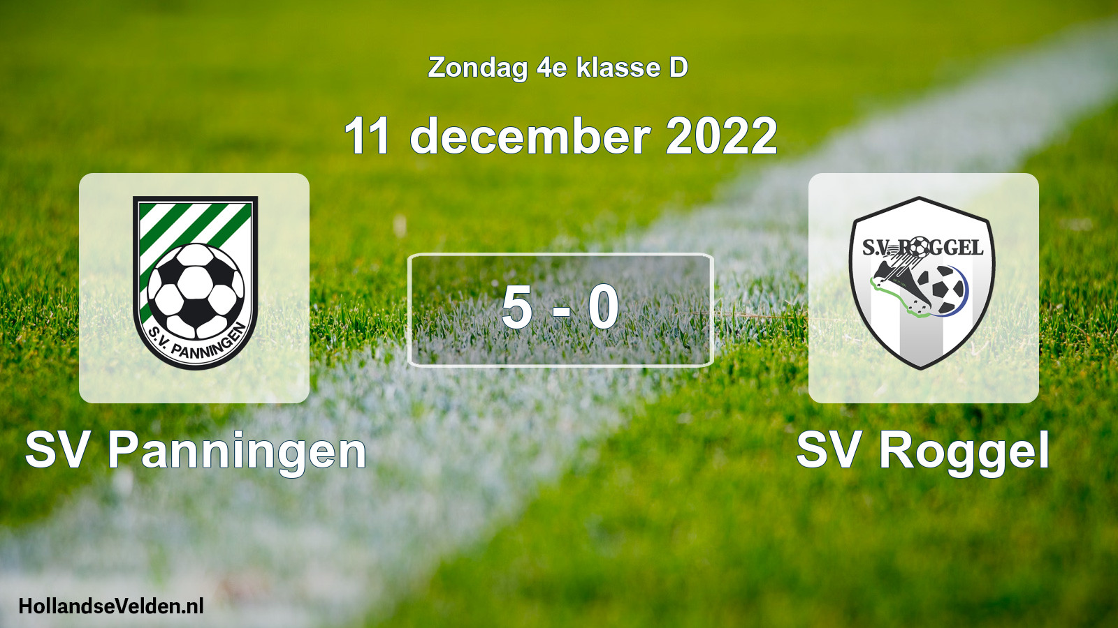Total number of matches played: SV Panningen - SV Roggel 5 - 0 (11 December 2022)