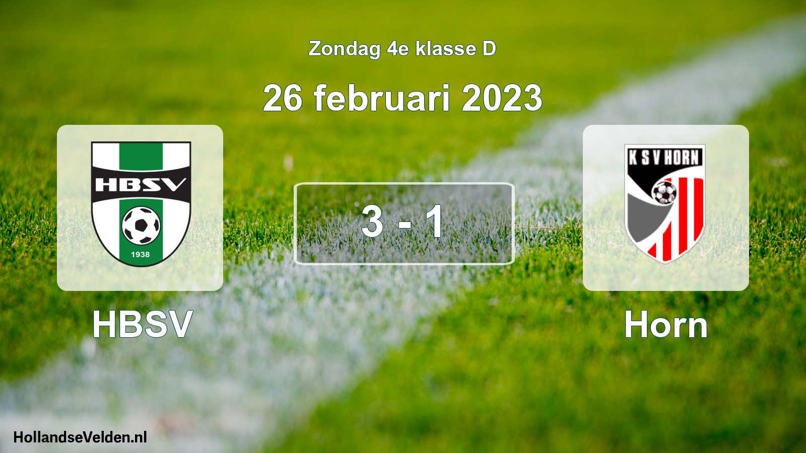 Total number of matches played: HBSV - Horn 3 - 1 (26 February 2023)