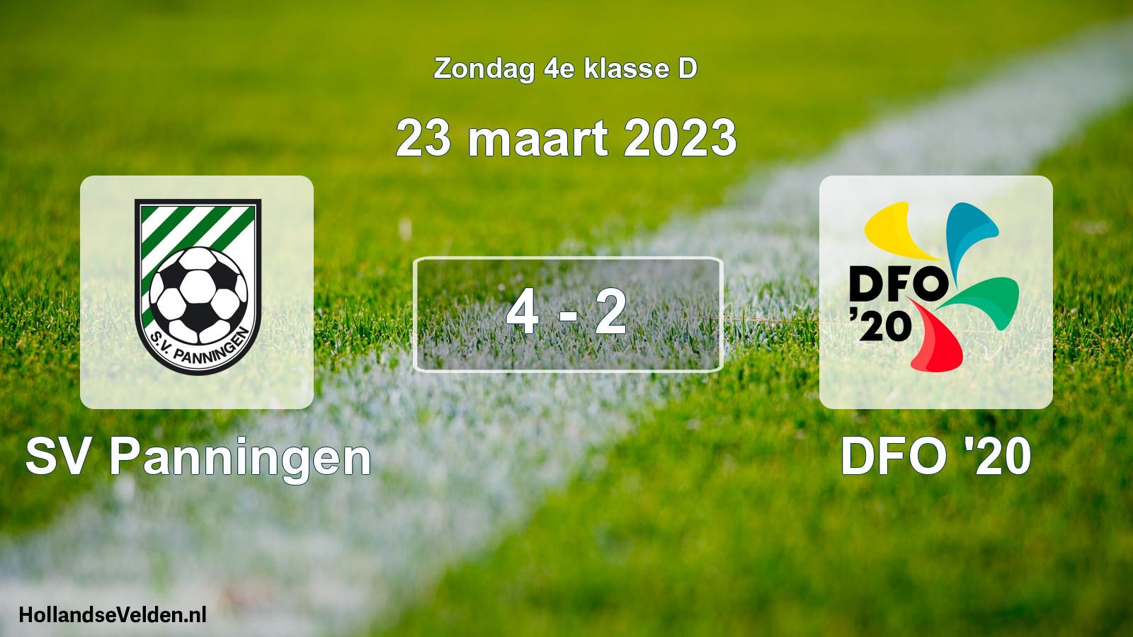 Total number of matches played: SV Panningen - DFO '20 4 - 2 (23 March 2023)