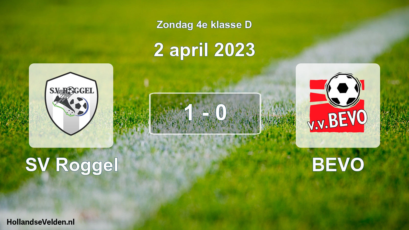 Total number of matches played: SV Roggel - BEVO 1 - 0 (2 April 2023)