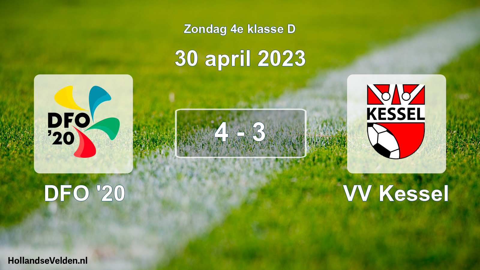 Total number of matches played: DFO '20 - VV Kessel 4 - 3 (30 April 2023)