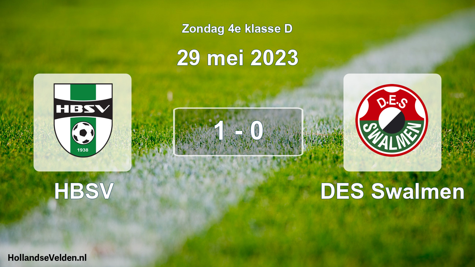 Total number of matches played: HBSV - DES Swalmen 1 - 0 (29 May 2023)