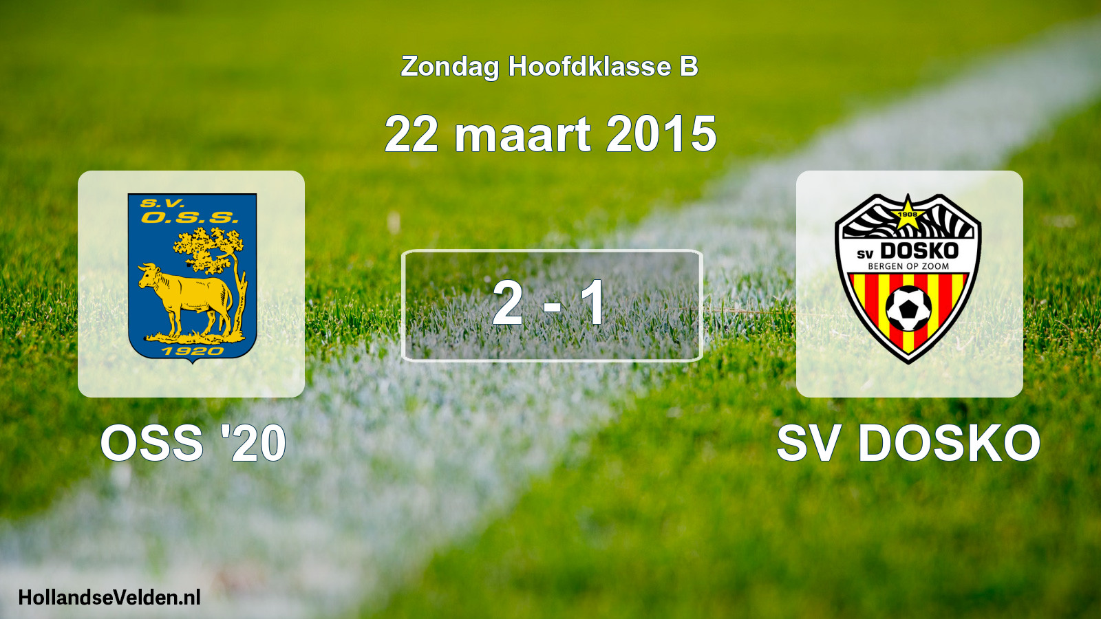 Total number of matches played: OSS '20 - SV DOSKO 2 - 1 (22 March 2015)