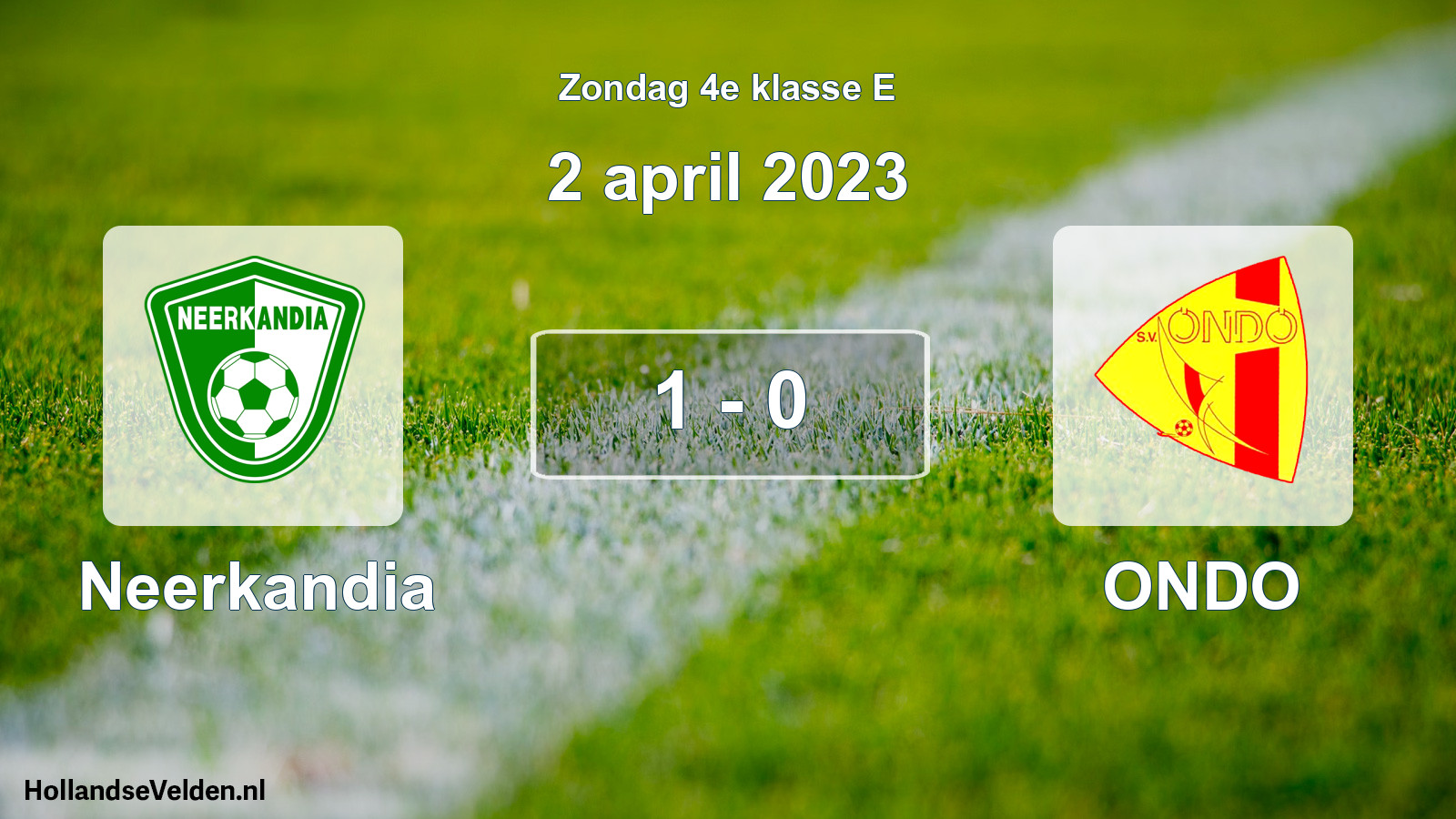 Total number of matches played: Neerkandia - ONDO 1 - 0 (2 April 2023)
