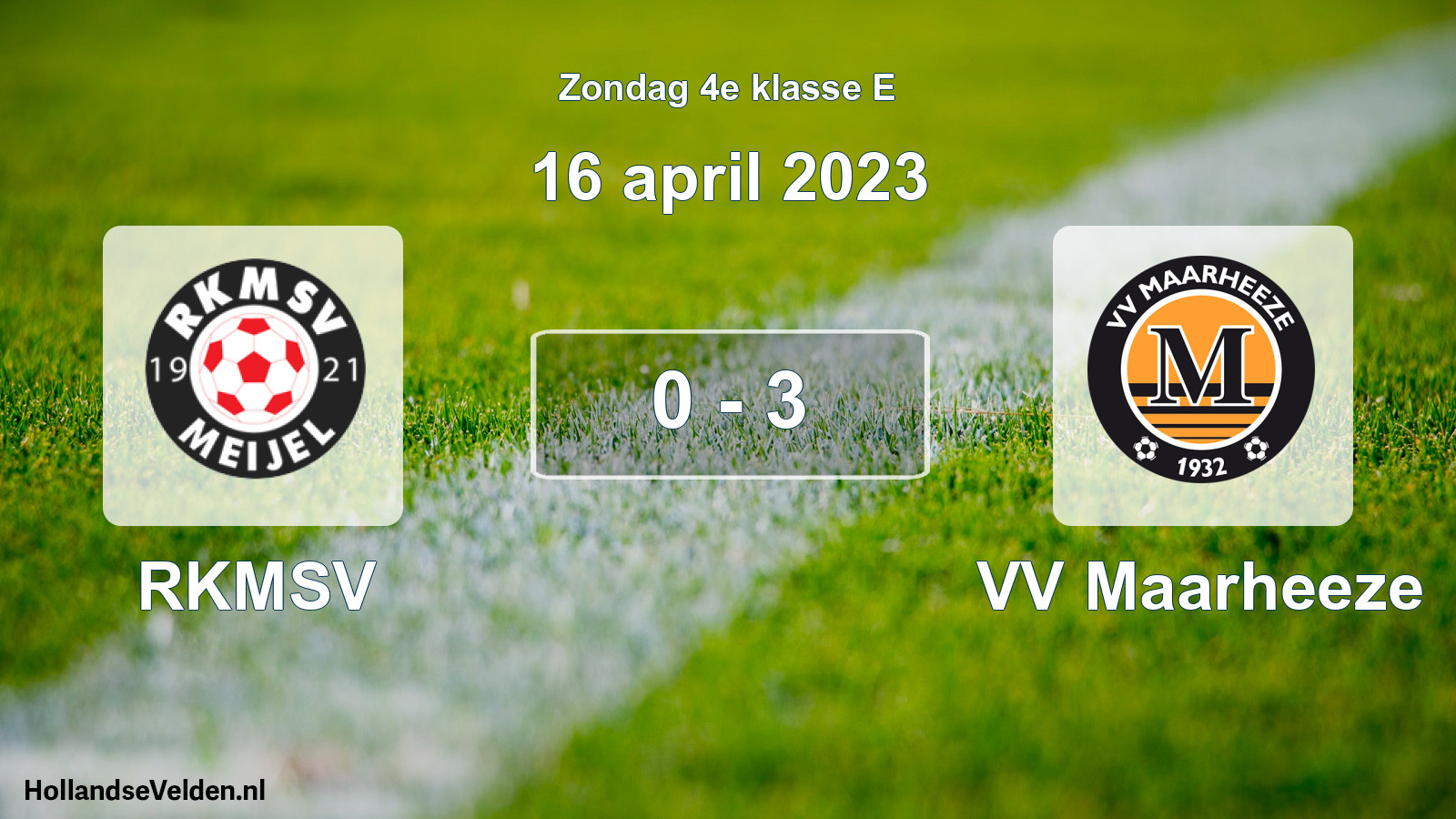 Total number of matches played: RKMSV - VV Maarheeze 0 - 3 (16 April 2023)