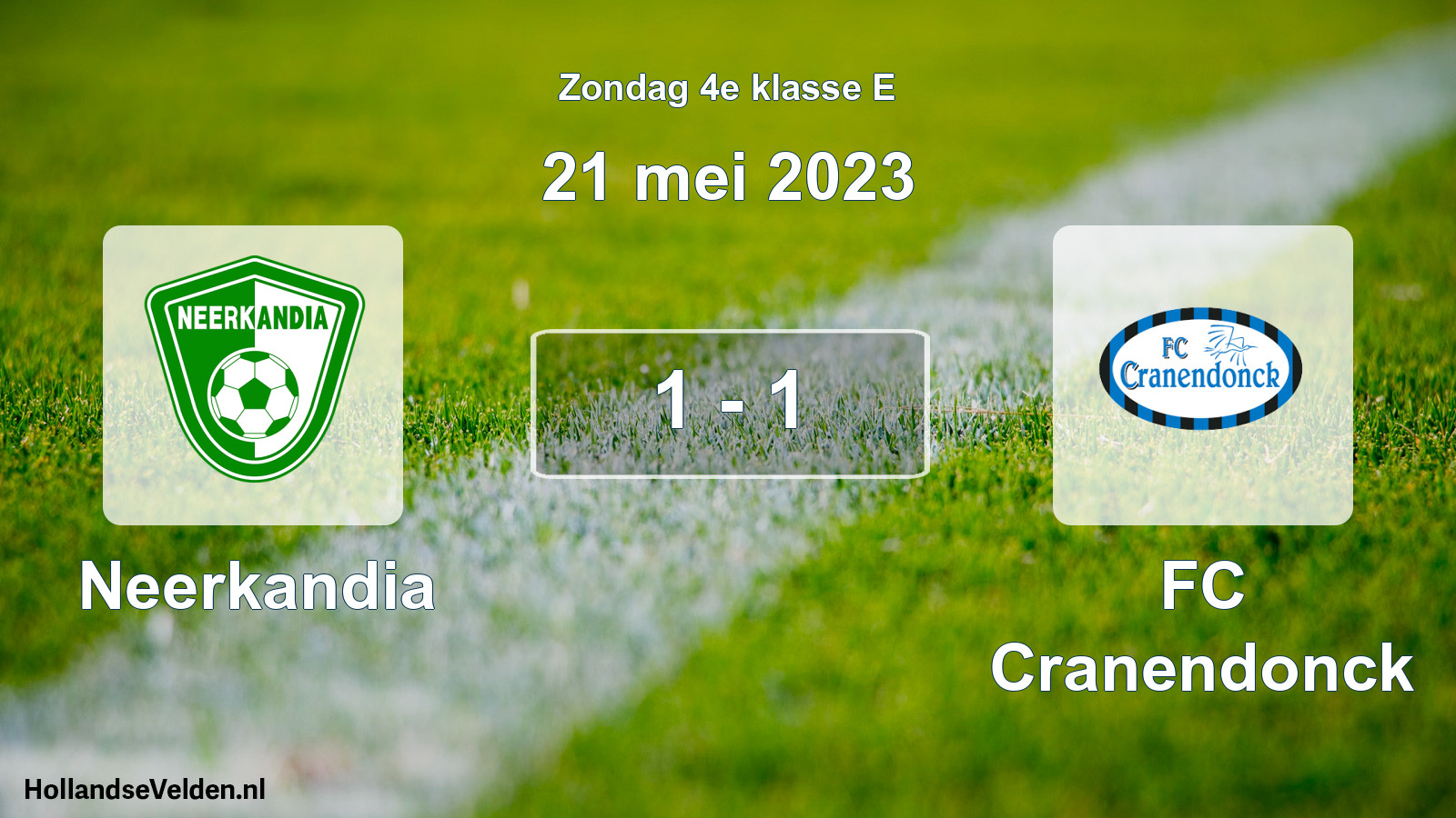Total number of matches played: Neerkandia - FC Cranendonck 1 - 1 (21 May 2023)