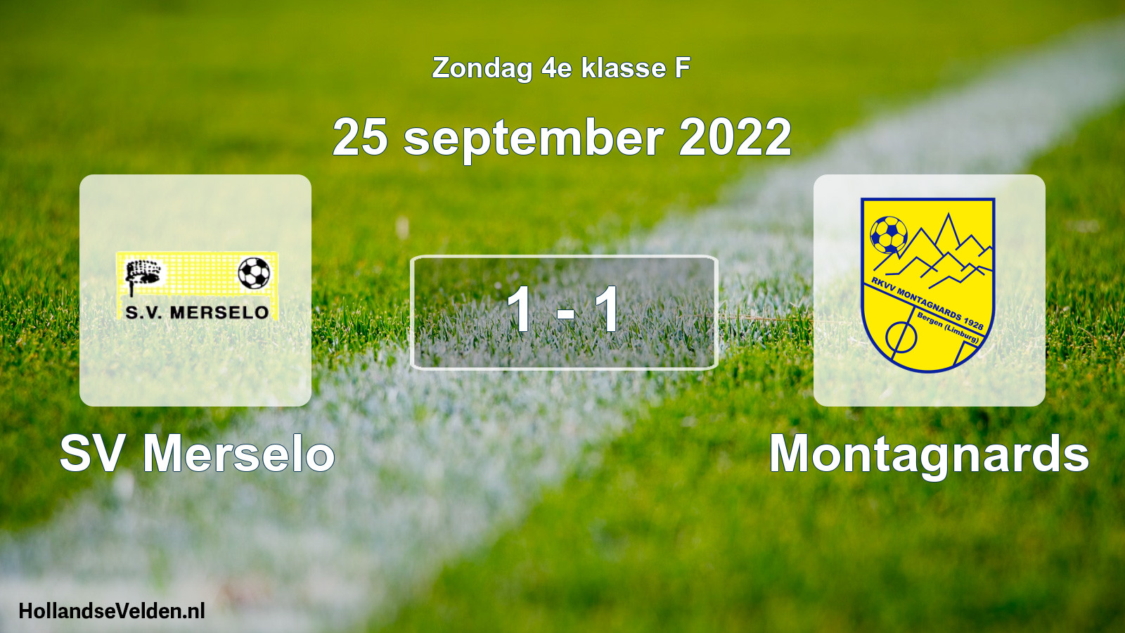 Total number of matches played: SV Merselo - Montagnards 1 - 1 (25 September 2022)