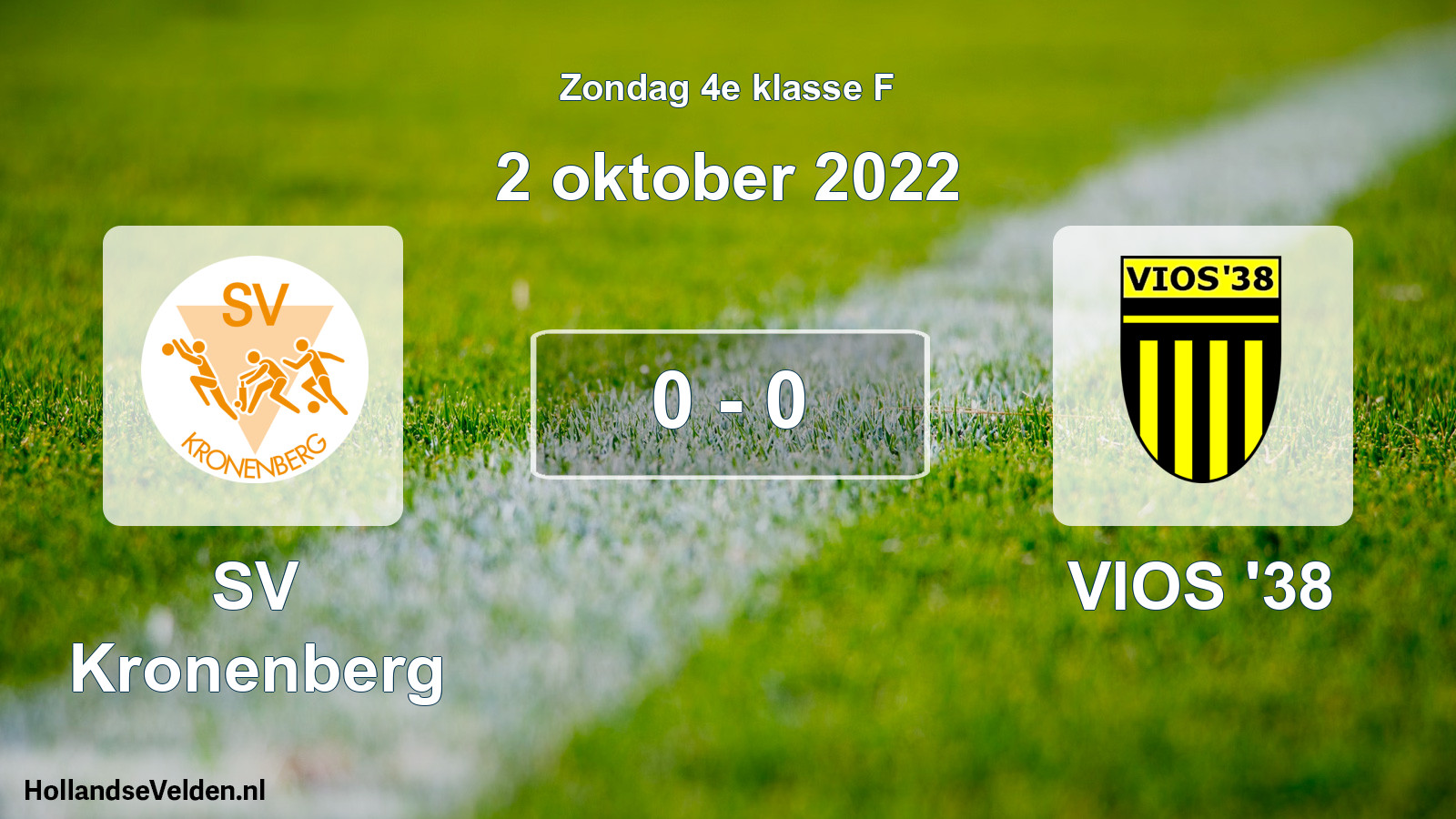 Total number of matches played: SV Kronenberg - VIOS '38 0 - 0 (2 October 2022)