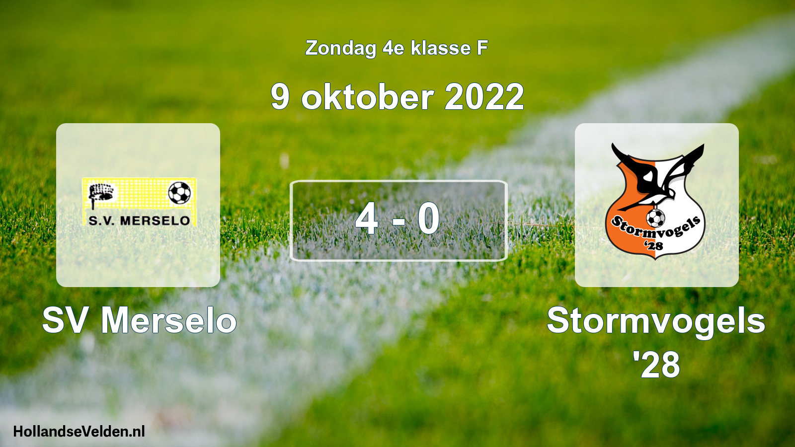 Total number of matches played: SV Merselo - Stormvogels '28 4 - 0 (9 October 2022)