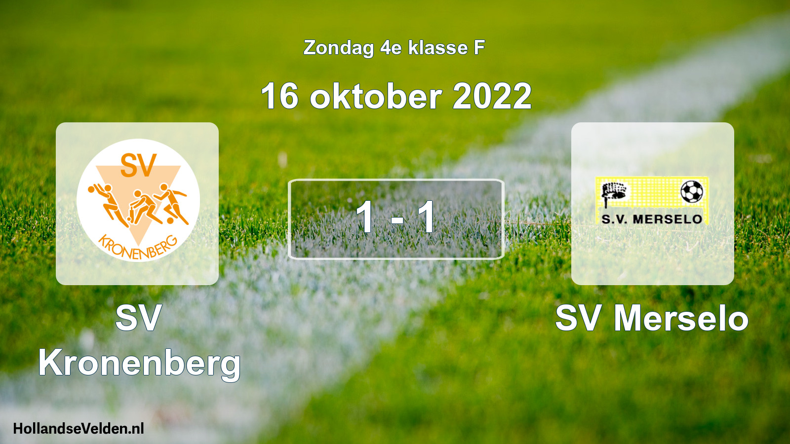 Total number of matches played: SV Kronenberg - SV Merselo 1 - 1 (16 October 2022)