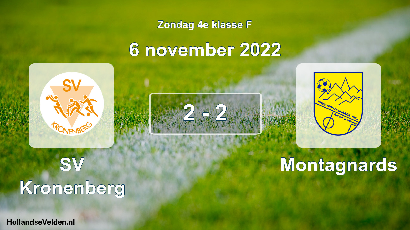 Total number of matches played: SV Kronenberg - Montagnards 2 - 2 (6 November 2022)