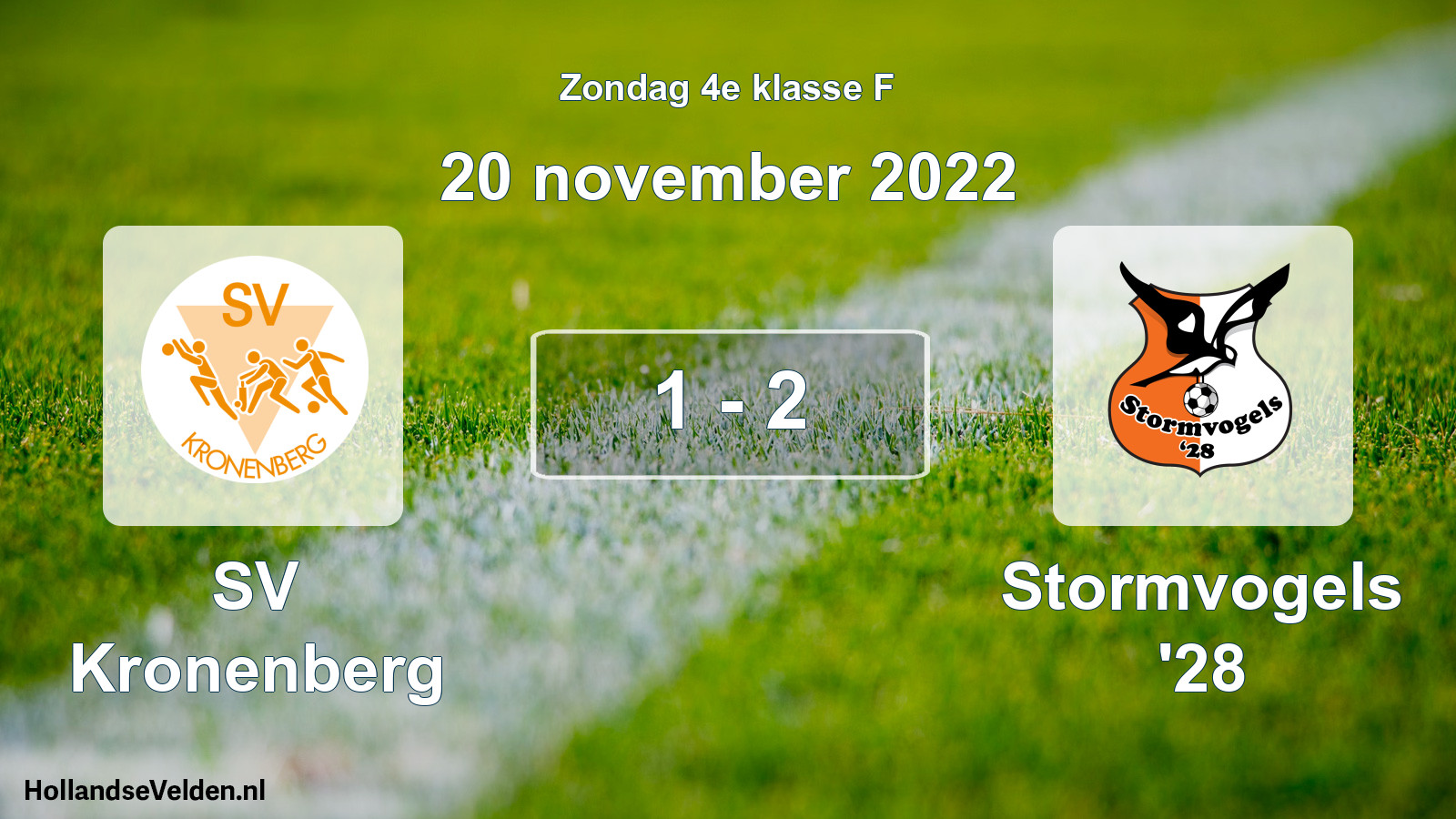 Total number of matches played: SV Kronenberg - Stormvogels '28 1 - 2 (20 November 2022)