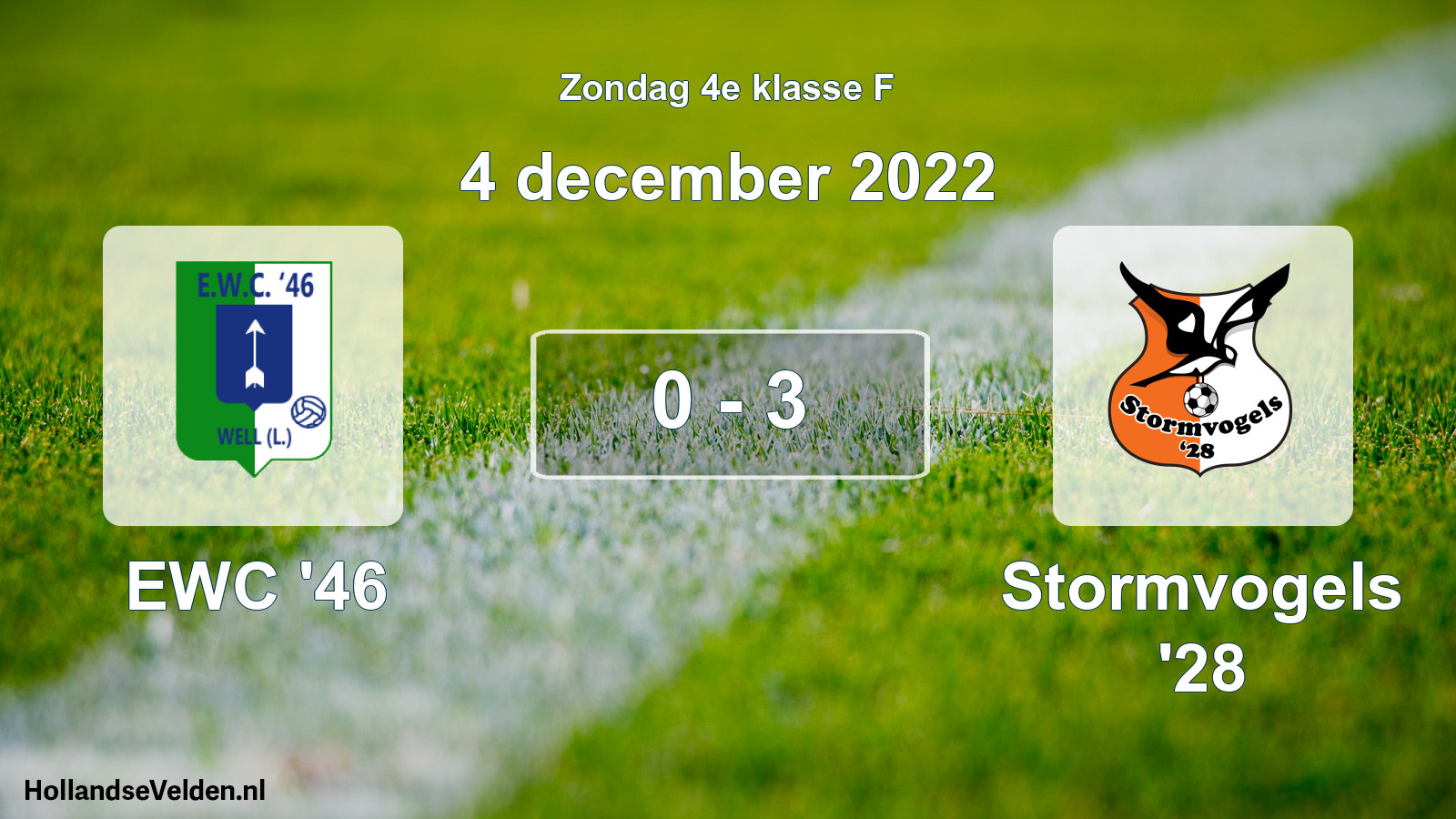 Total number of matches played: EWC '46 - Stormvogels '28 0 - 3 (4 December 2022)