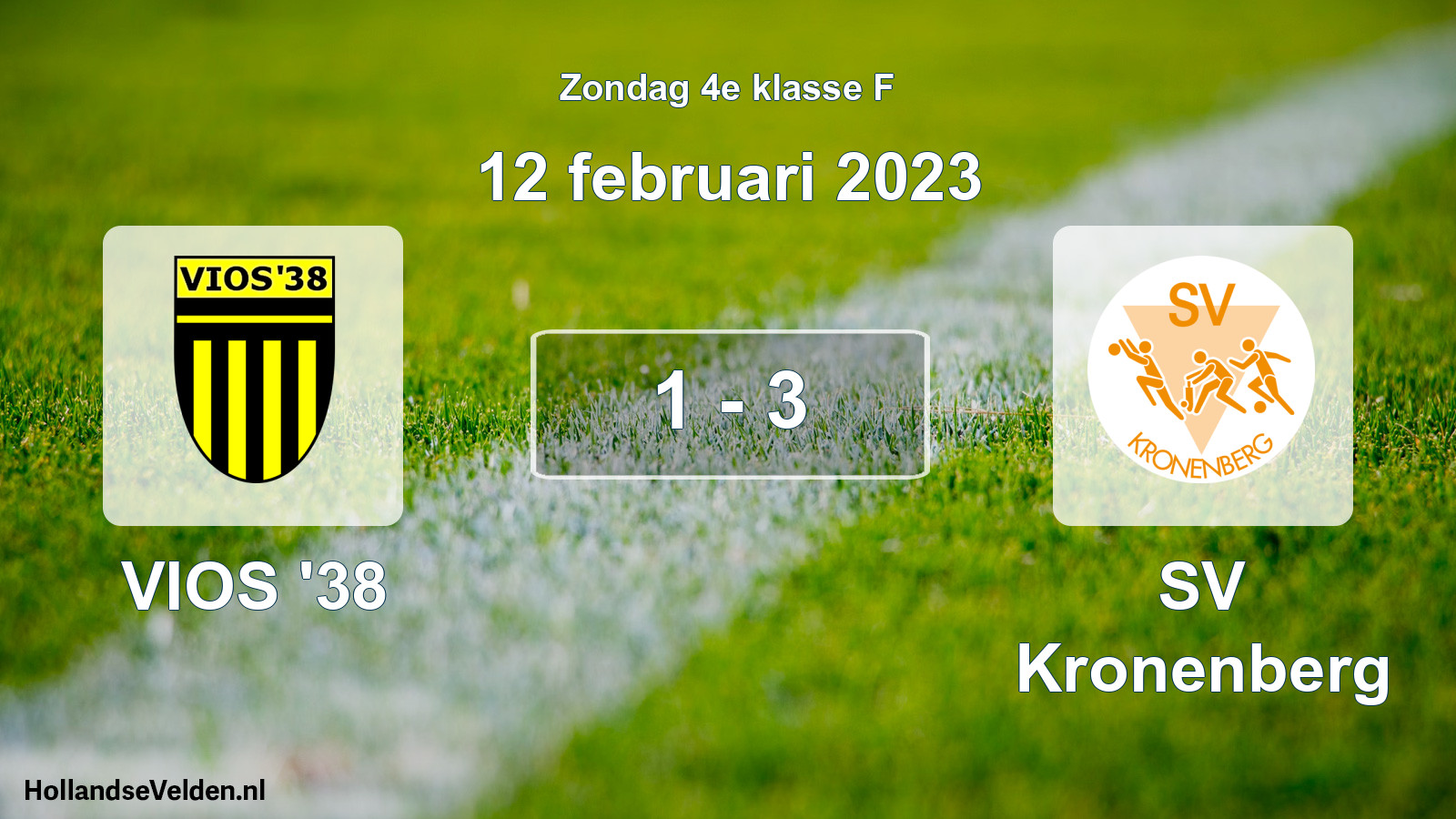 Total number of matches played: VIOS '38 - SV Kronenberg 1 - 3 (12 February 2023)