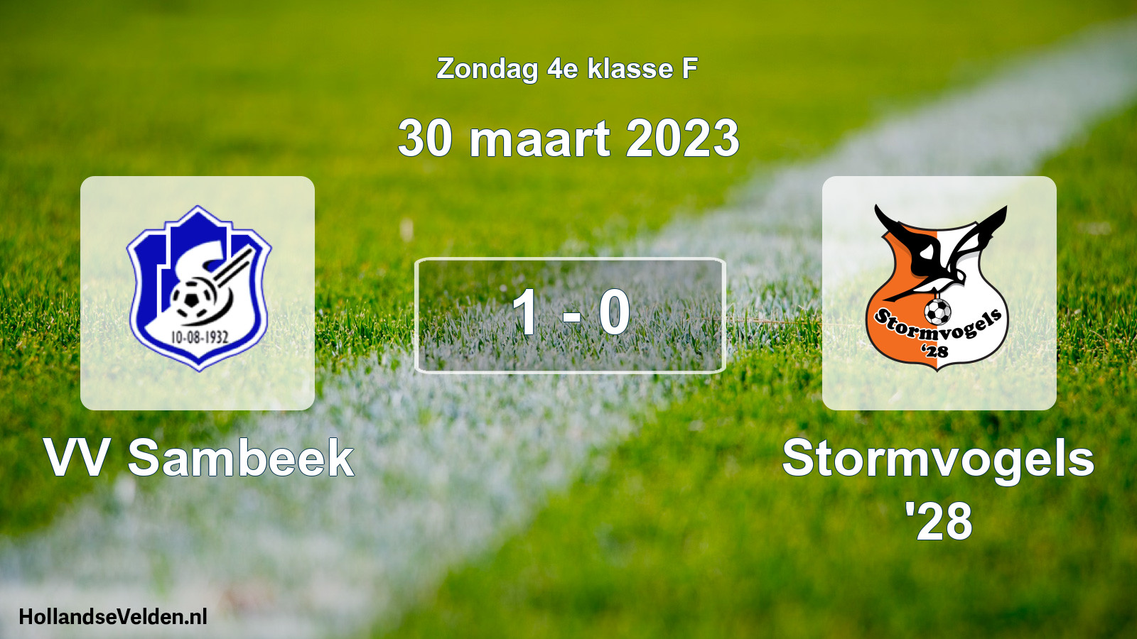 Total number of matches played: VV Sambeek - Stormvogels '28 1 - 0 (30 March 2023)
