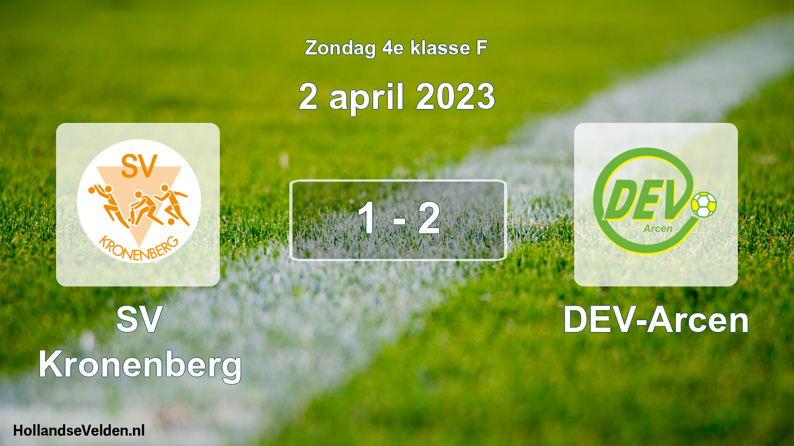Total number of matches played: SV Kronenberg - DEV-Arcen 1 - 2 (2 April 2023)