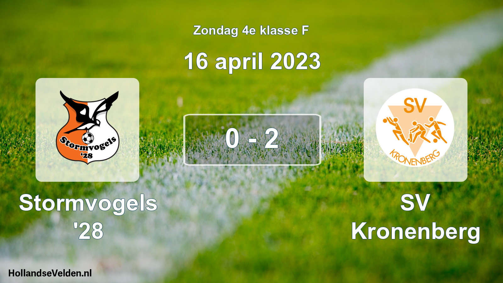 Total number of matches played: Stormvogels '28 - SV Kronenberg 0 - 2 (16 April 2023)